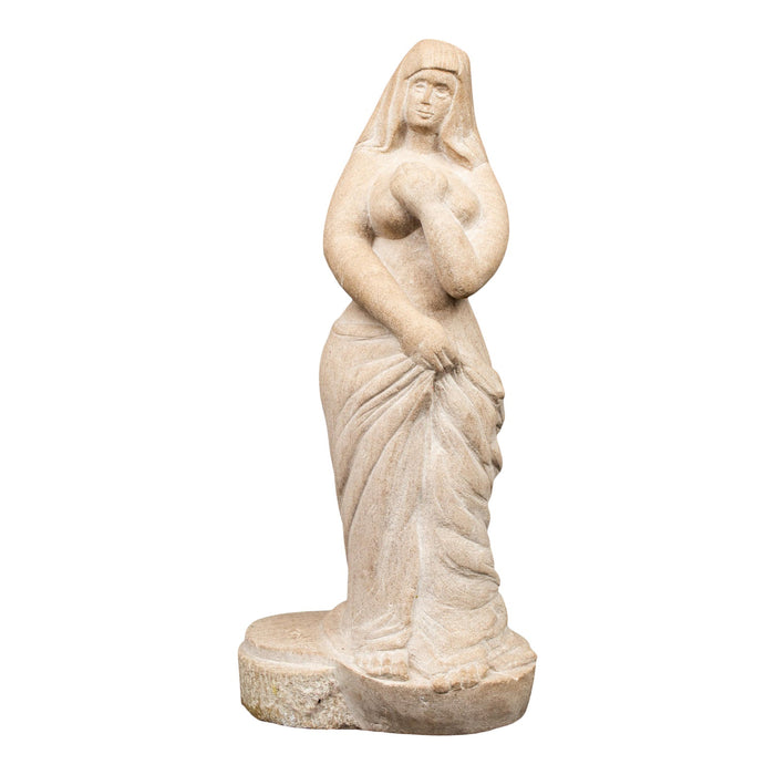 Todak Mid-Century Carved Stone Sculpture of a Woman
