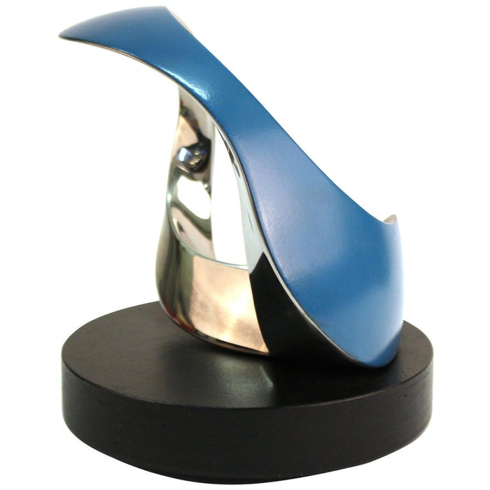 Todd Reuben Modern Abstract Metal Sculpture in Blue