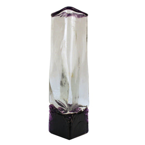 Triangular Glass Vase with Purple Fade (6719749783709)