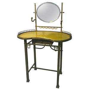Vanity with Hand-Painted Yellow Glass Top (6719781011613)