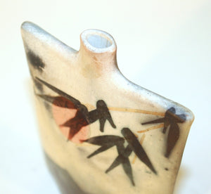 Contemporary Art Pottery Vase Full Moon and Bamboo Leaves (6719738314909)