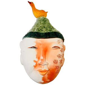 Vicky Chock "Face of a Monk" Modern Ceramic Sculpture (6720036274333)
