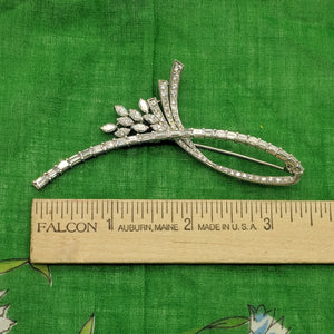 Vintage Brooch in Platinum with Diamonds Size Detail (6719958253725)