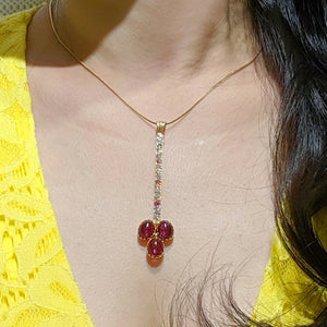 Vintage Pendant in Gold with Pink Tourmaline View On (6719959728285)