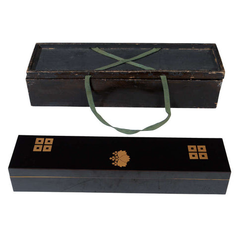 Japanese Lacquered Box with Original Case from the Meiji Period