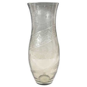 French Smoked Art Glass Vase with Snake Design (6719610060957)